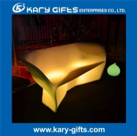20 Colors Plastic Sofa Chaise LED Outdoor Sofa Chair KC-19076